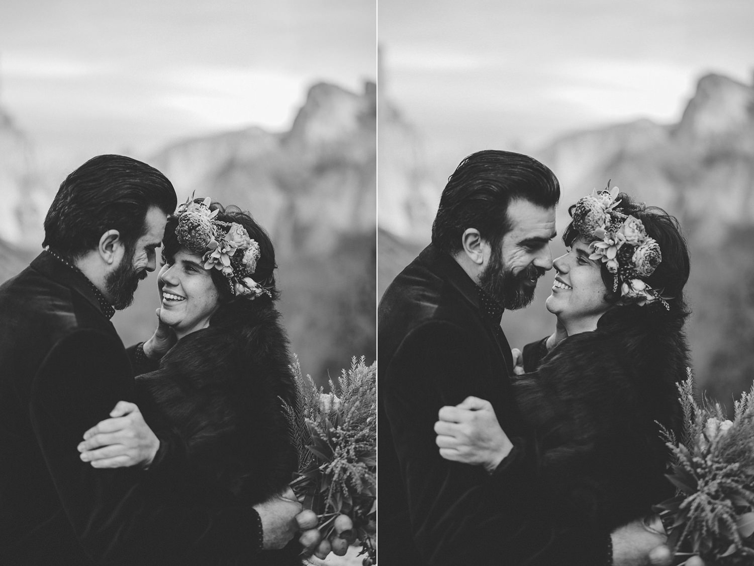 romantic couple yosemite valley