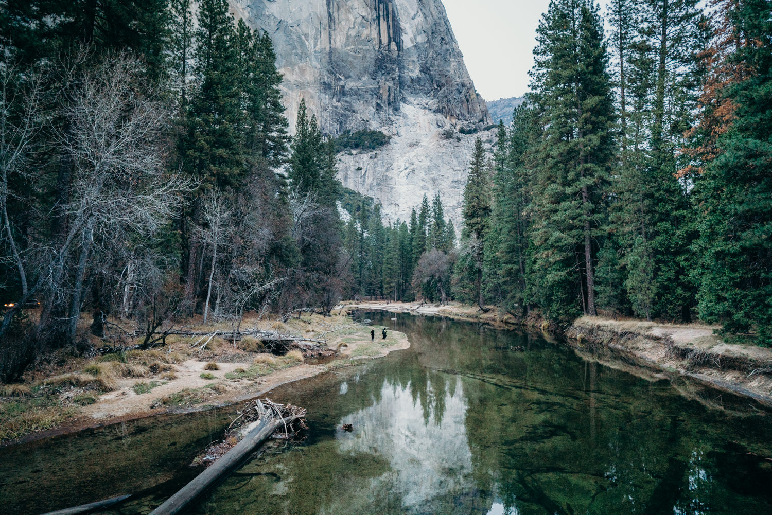 yosemite reflection sunset engagement session