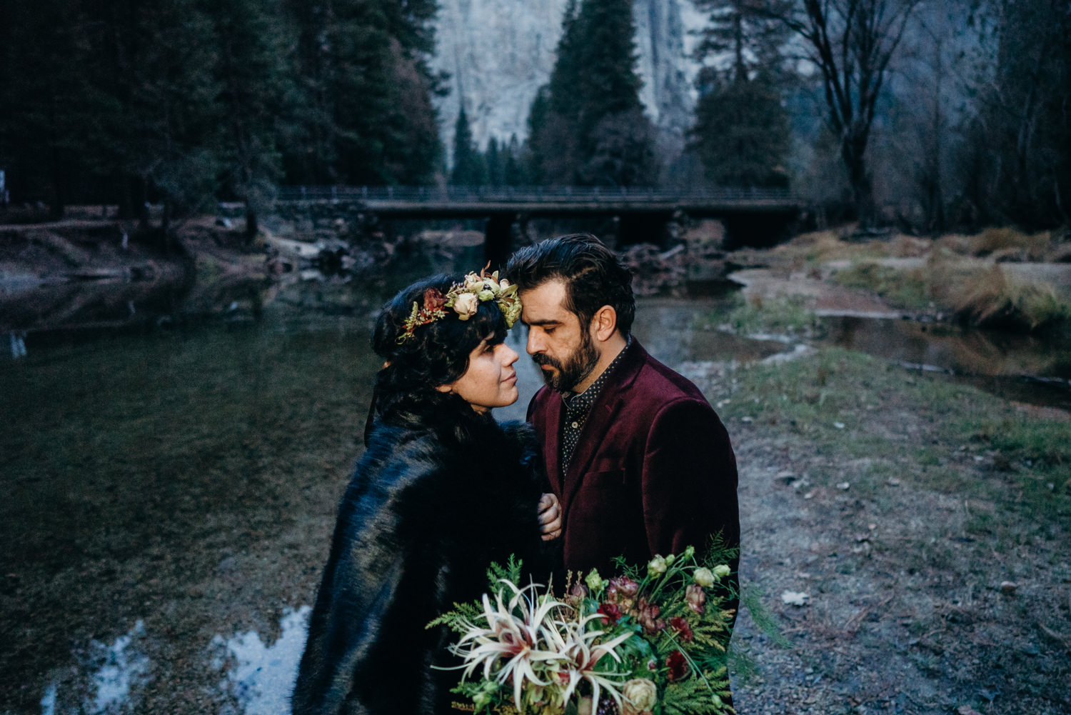 elopement sunset yosemite valley