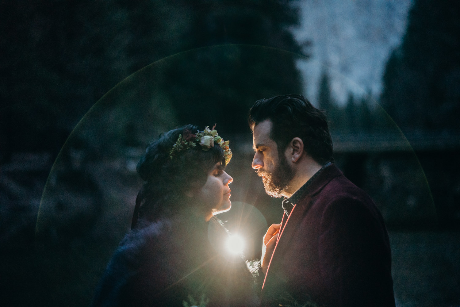 elopement sunset yosemite valley