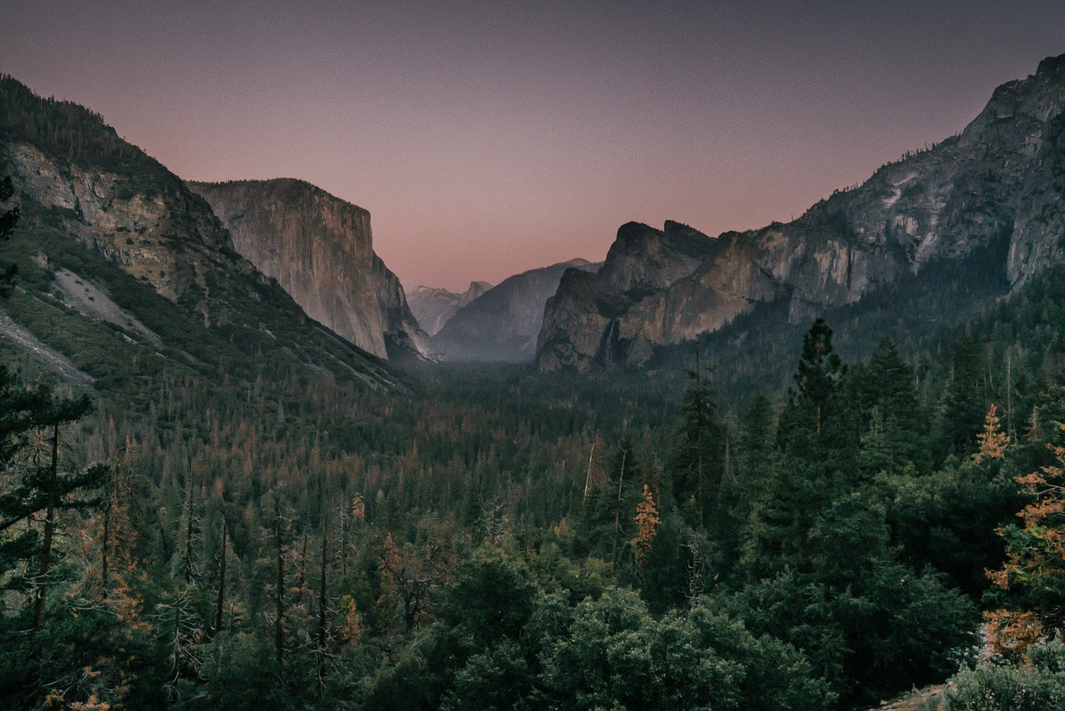 elopement sunset yosemite valley